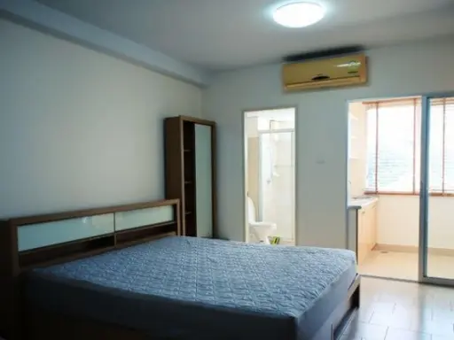 Condo for rent, City Home Ratchada Pinklao, studio room 29 sq m, 7th floor, fully furnished, just drag your suitcase in.