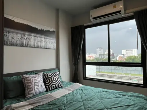 Condo for rent, Monte Rama 9, north side, city view, open view, decorated, ready to move in.