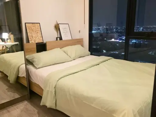 For rent: Kensington Sukhumvit-Theparak, 18th floor, fully furnished, nice to live in, reserve now, urgently.