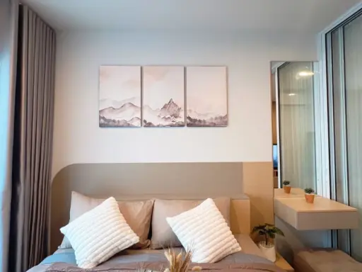 For rent: Regent Home Bangna, 1 bedroom, 1 bathroom, beautifully decorated, with a beautiful river bend view. Reserve now!