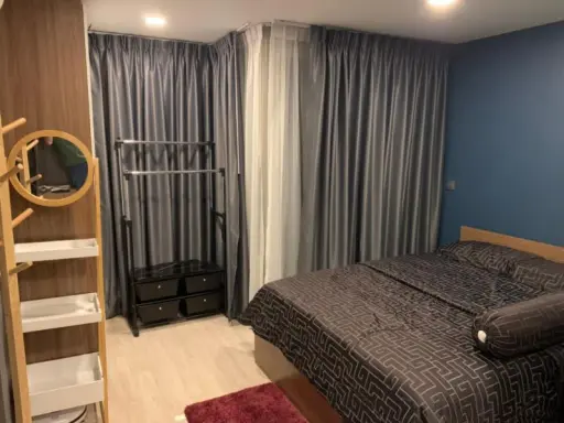 For rent condo Atmoz Ladprao 71, fully furnished, ready to move in, top floor, great atmosphere, affordable price, book now.