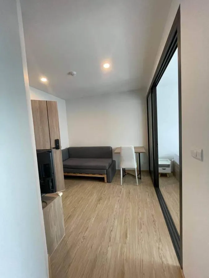 For rent, The Excel Hideaway Sukhumvit 50, unblocked view, fully furnished in the whole room, very good price, must be booked