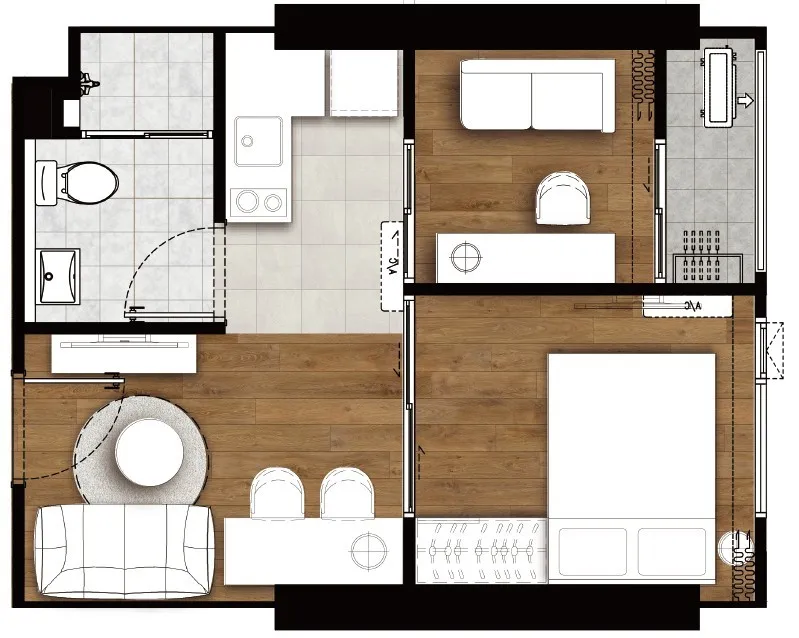 ขายดาวน์ คอนโด เดอะ ลิฟวิ่น รามคำแหง 1-bed plus ห้องริม ชั้น 20 มีสวนเล็ก หันหน้าไปทิศใต้ จองเลยจ้า