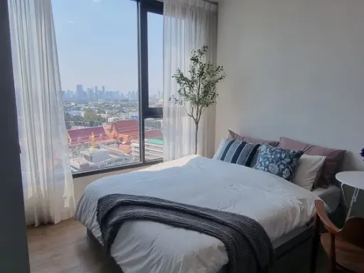 For rent: Modiz Rhyme Ramkhamhaeng, 14th floor, fully furnished, very livable. Book now!