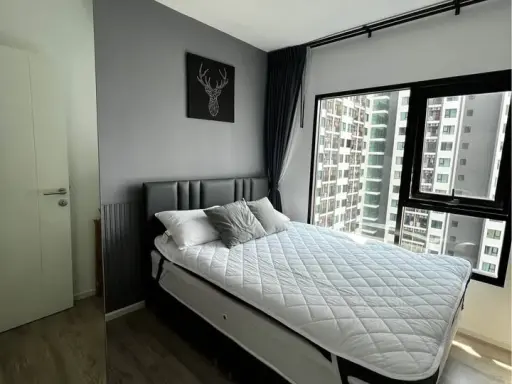 For rent, for sale, Kensington Sukkhumvit-theparak condo, 1 bedroom, 24th floor, corner room, not attached to anyone, beautiful view, move in now