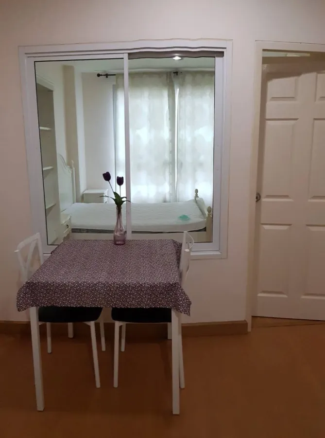 For rent Life at Tha Phra, very beautiful room, very pleasant, 7th floor, high, good condition, fully furnished If interested, hurry to reserve.