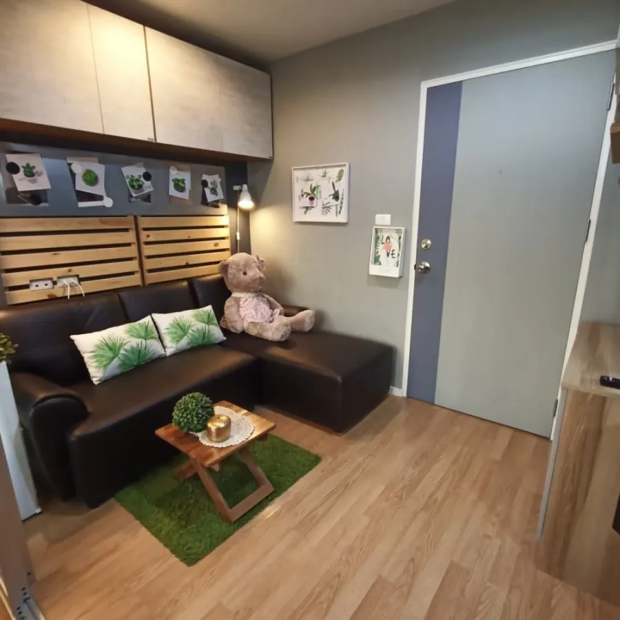 ให้เช่า ลุมพินี วิลล์ อ่อนนุช 46 มีห้องนั่งเล่นแนว Wood Industrial ตู้ Built-in เก็บของเยอะมาก ด่วนๆ