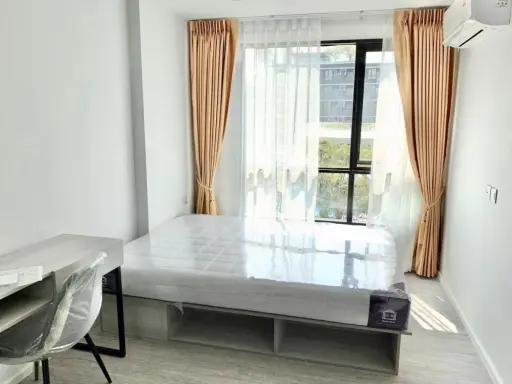Condo for rent, KAVE AVA, garden view, white tone room, clean, comes with full decoration, book now.