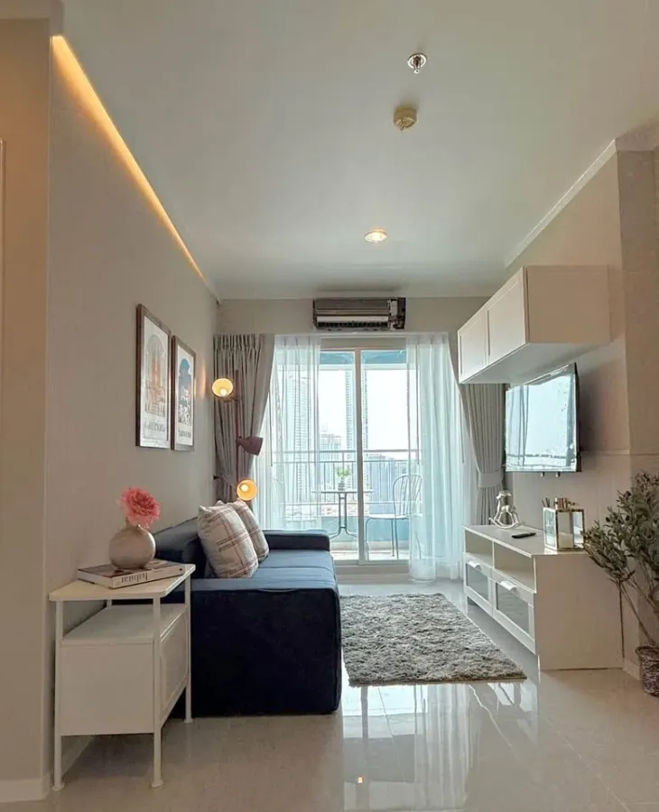 ขาย Lumpini Parkbeach Jomtien 1 ห้องนอน ชั้น 14 ตกแต่งคุมโทน เฟอร์ครบครัน จองเลย