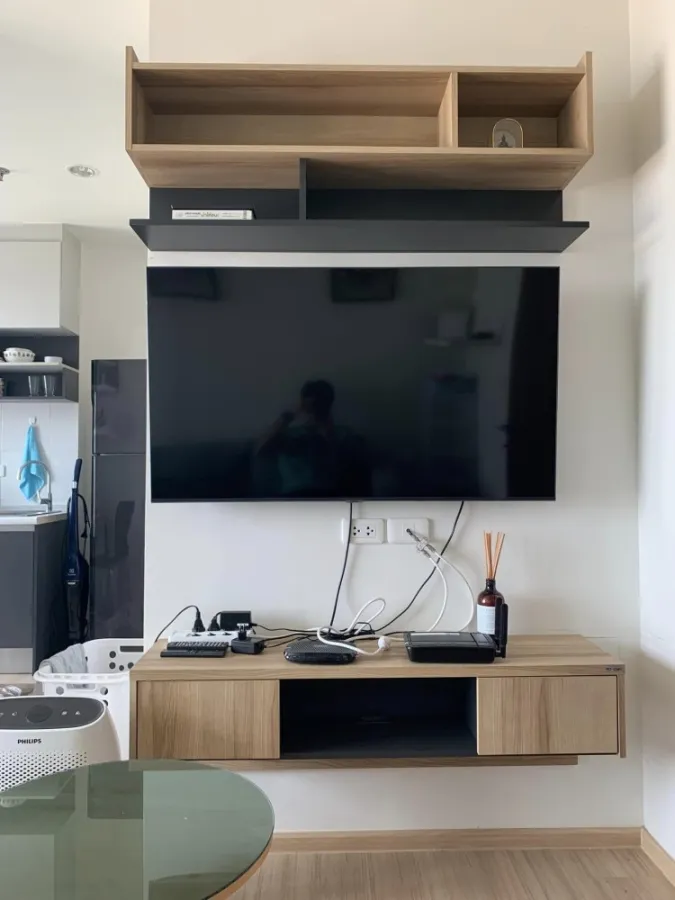 Sell The Base Chaengwattana, 18th floor, fully furnished and electrical appliances Let me tell you that it's worth it.