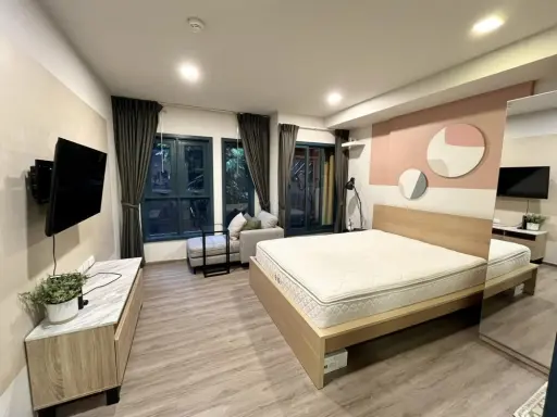 ให้เช่า The Base Sukhumvit 50 ห้อง STUDIO ตกแต่งโทนสีสบายตา อยู่แล้วสบายใจ ไม่จองพลาดมาก images