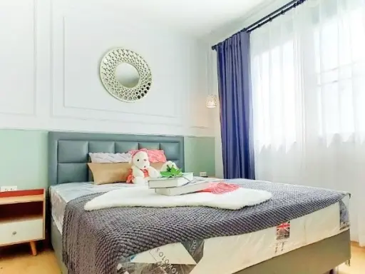 For sale, Smart Condo Rama 2, room decorated in minimalist style, complete with furniture and electrical appliances, ready to move in, hurry up.