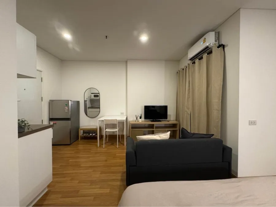 For sale, for rent, Lumpini Place Rama 3-Riverside, Studio room, wide frontage, fully furnished, if you don't book, you'll really miss out.
