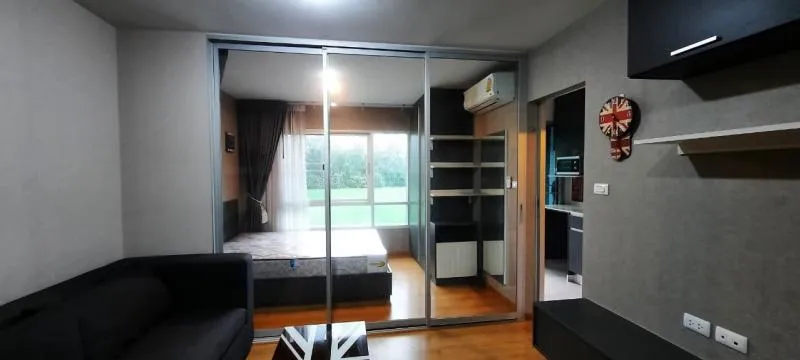 Urgent for rent, Hallmark Condo, Chaengwattana, cool decorated room Fully furnished, built-in Not booking is a big mistake.