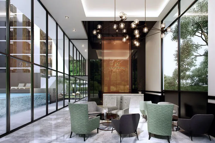 Urgent for rent !! Maestro Condo 14 Siam-Ratchathewi, new room, complete furniture, book now !!