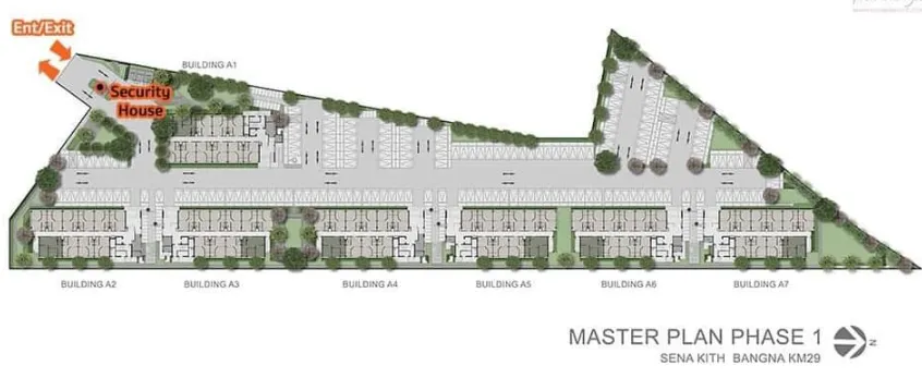 Down payment sale, Sena Kit Bangna - Km.29, corner room, spacious, very private, full of freebies, you shouldn't miss it.