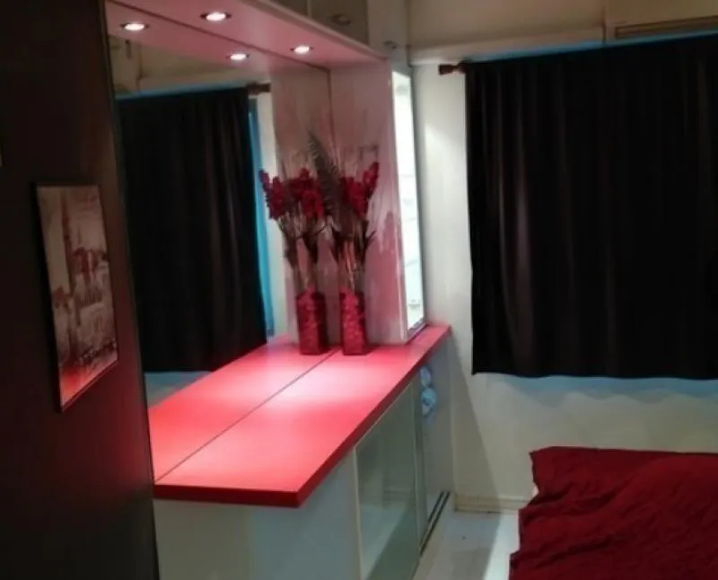 For rent Lumpini Condo Town Bodindecha - Ramkhamhaeng, 1st floor, fully furnished room + electrical appliances !! Rent now, recommend!