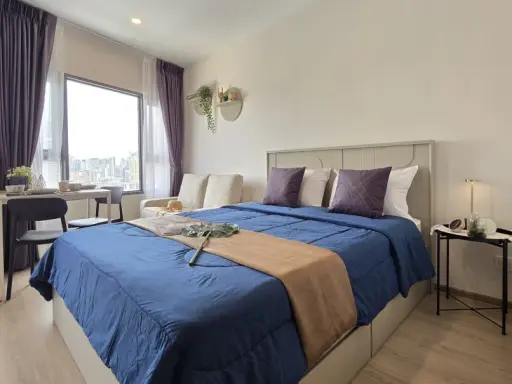 For rent: Life Rama 4 - Asoke, spacious room, well-proportioned, open view, lots of storage space, don't miss it!