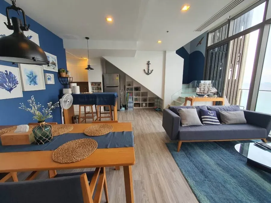 For sale/rent: Baan Plai Haad, Wongamat, North Pattaya. High floor, comfortable, suitable for families, sea view. If you don't reserve, it's a mistake