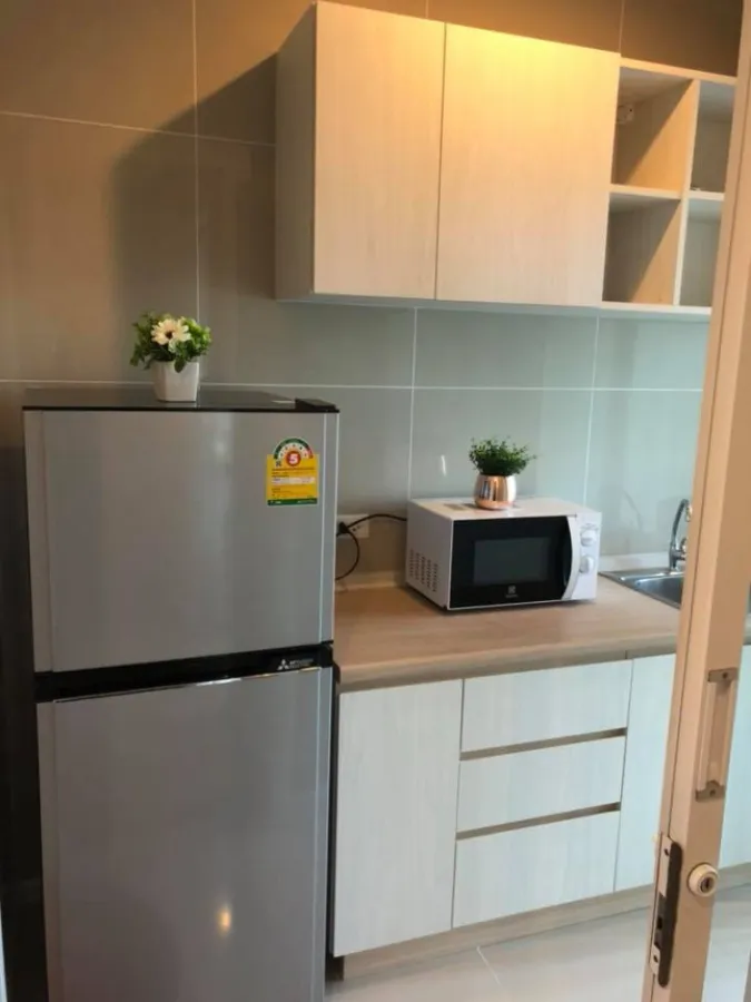 For rent, Happy Condo Ladprao 101, fully furnished room, 6th floor, good height, complete electrical appliances, book quickly