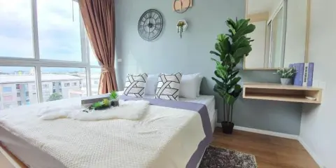 Perfect!! ให้เช่า Happy Condo Ladprao 101 ห้องสวยมาก แต่งสีสันน่ารัก ทุกอย่างครบ ห้องเดียวคุ้มสุดๆ!