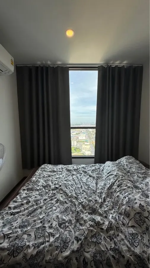 For rent THE ORIGIN Sukhumvit Sailuat E22 Station, high floor, river view & Paknam city, very beautiful, ready to move in