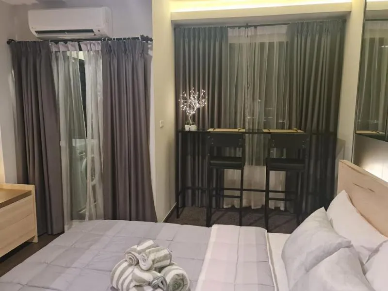 Urgent for rent !! Ideo Sukhumvit 93 Condo, high floor, city view, unblocked view, fully furnished, next to BTS Bang Chak, don't miss !!