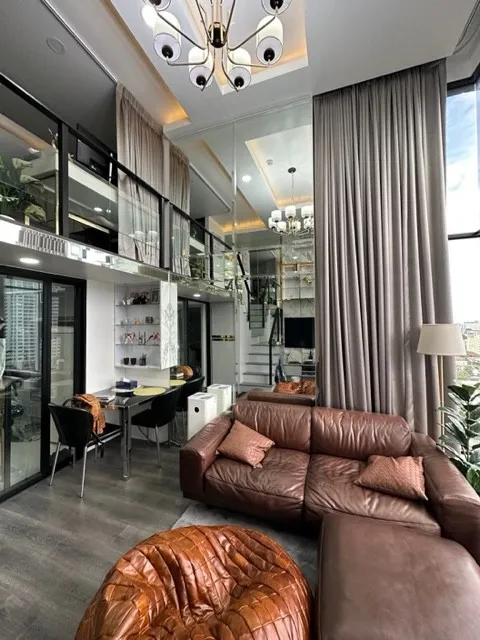 For rent: KnightsBridge Space Ratchayothin, Duplex room, decorated in a beautiful design, luxurious, built-in, super bang, so beautiful, book now.