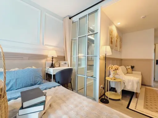 For rent: Regent Home Bangna, beautifully decorated with built-in furniture, swimming pool view, super chill atmosphere, don't miss it!