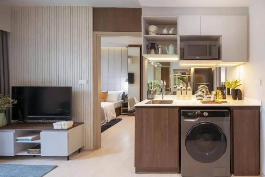 Down payment for sale, New Cross Khu Khot Station, 1 bedroom, 1 bathroom, ready to move in. If you miss it, you'll regret it.