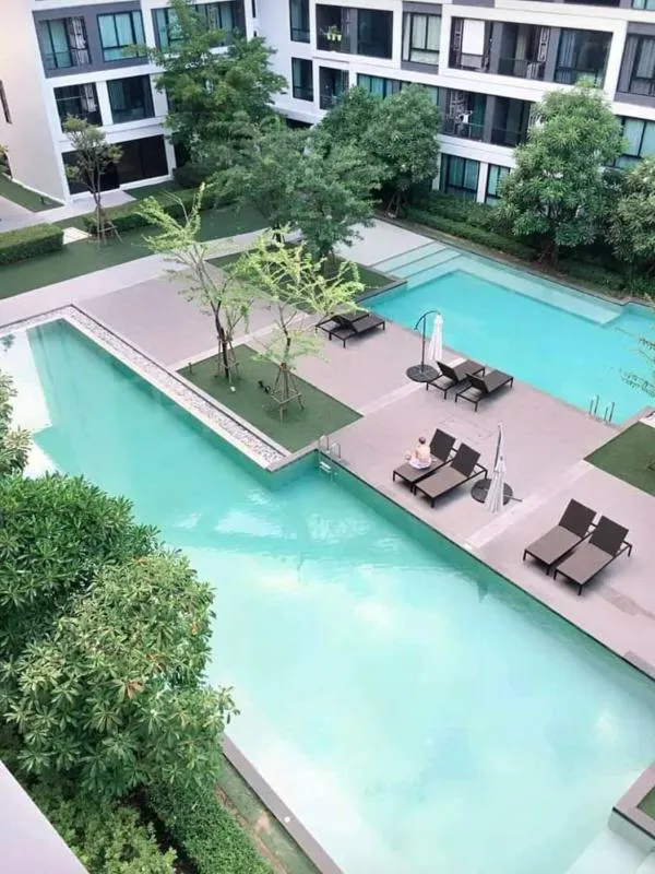 Beautiful room, next to the swimming pool, MY STORY Condo, Ladprao 71, fully furnished, elegant, not expensive