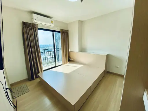 For sale, for rent, Supalai Loft, Talat Phlu Station, 19th floor, open view, fully decorated. Whether you want to invest or stay yourself, it's worth