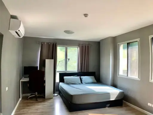 Sale D Condo Campus Rangsit Phase 2, good position, corner room, very private With balcony, beautiful nature view, book now.