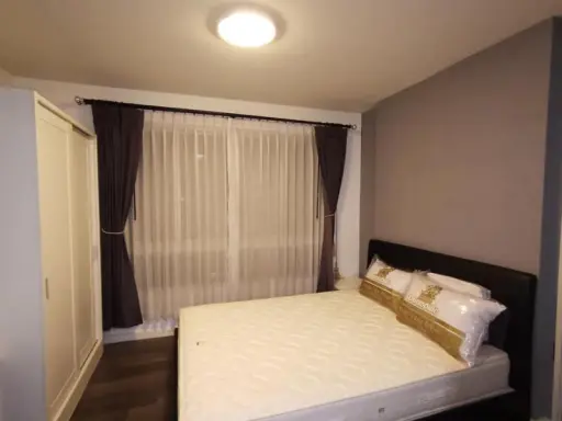 For rent, D Condo Campus Rangsit, Phase 1, garden view, 2nd floor, decorated room, beautiful, unique, fast, slow