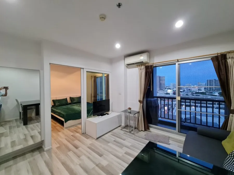 For rent, The Key Chaengwattana, 16th floor, high floor, good view, comes with full decoration, book now, don't miss it.