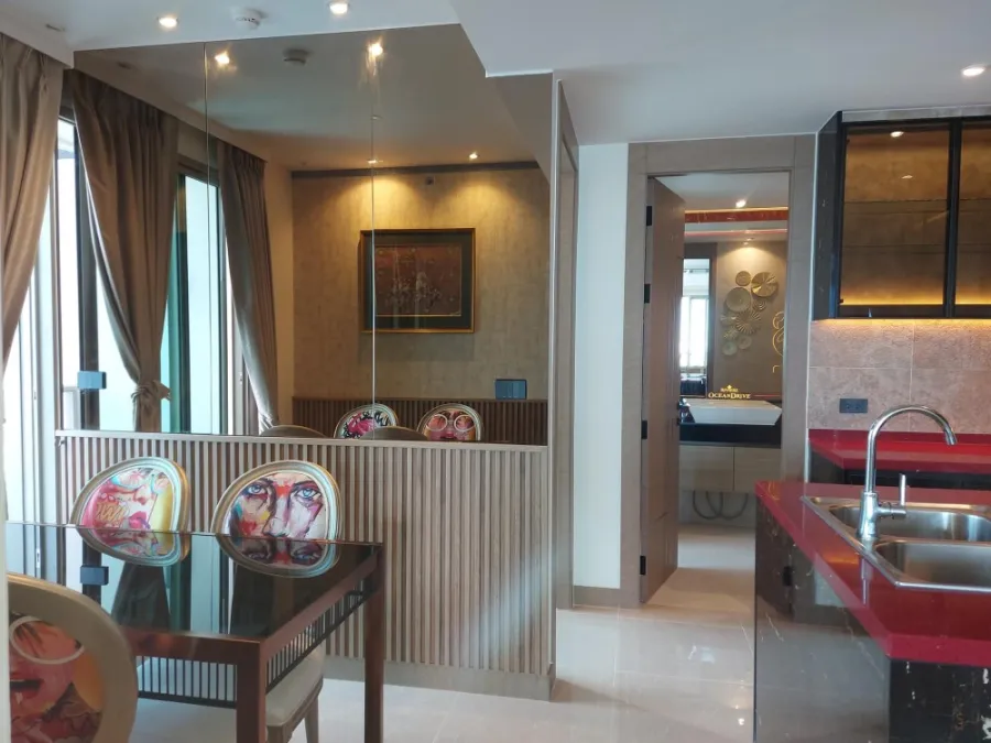 For rent Riviera Ocean Drive ห้องแต่ง built-in อย่างดี ชั้น 41 วิวทะเลสุดปัง อย่ารอช้า รีบจองด่วน