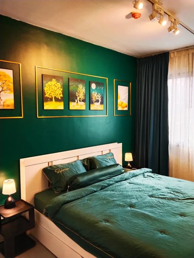 For rent Unixx South Pattaya with full mountain view, decorated in green tones, super cool tones. Book now and you won't be disappointed.