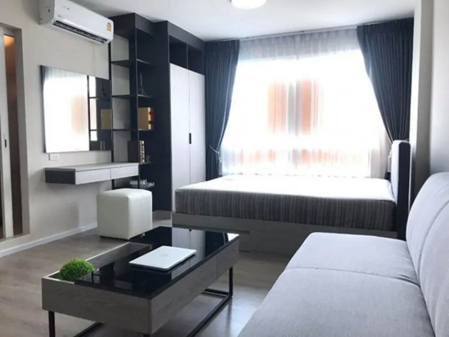 D Condo Campus Dome Rangsit for rent, very beautiful room, high floor is good. good furniture Not a big mistake