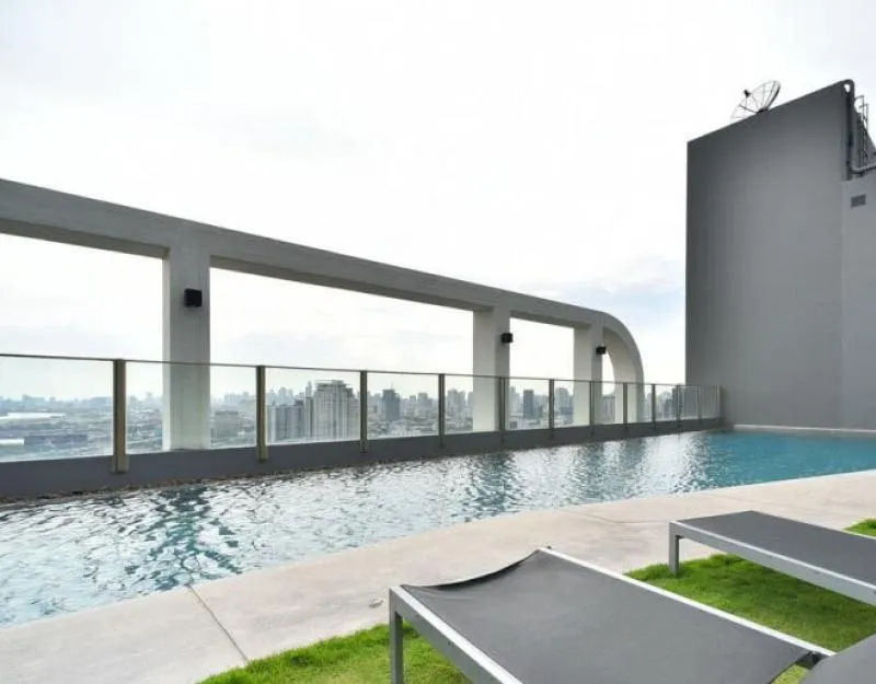 ให้เช่า Aspire Sukhumvit 48 ชั้น 27 วิวเมือง ไม่บล็อควิว ระเบียงกว้าง มีเครื่องซักผ้า แบบนี้ต้องจอง