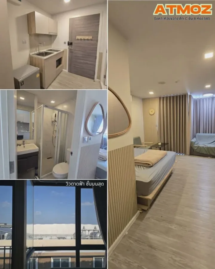 Urgent sale! Atmoz Ratchada-Huai Khwang condo, ready to move in, fully furnished with appliances. Amazing price! Book now!