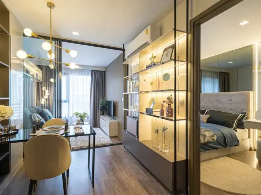For sale: Aspire Huai Khwang, a nice room, spacious and comfortable, high floor, don't miss out, reserve now+++