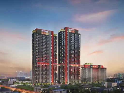 Selling down payment, Aspire Huai Khwang, 12th floor, spacious room, very good location, full common area, hurry and book now.