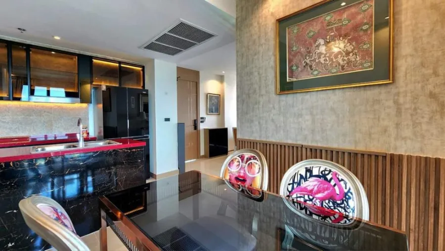 For rent Riviera Ocean Drive ห้องแต่ง built-in อย่างดี ชั้น 41 วิวทะเลสุดปัง อย่ารอช้า รีบจองด่วน