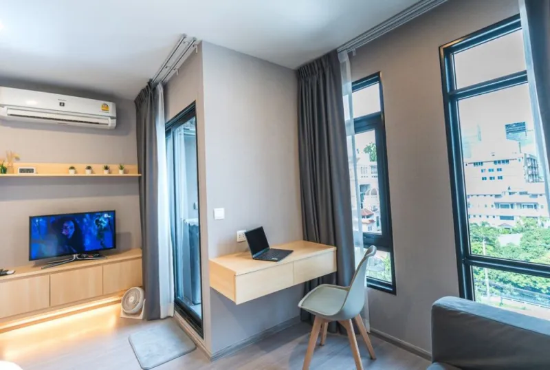 ให้เช่า!! คอนโด แอสปาย อโศก-รัชดา ห้อง studio ตกแต่งสวย ห้องโทนขาวสบายตา ราคาสบายใจ ห้ามพลาดดดด!!