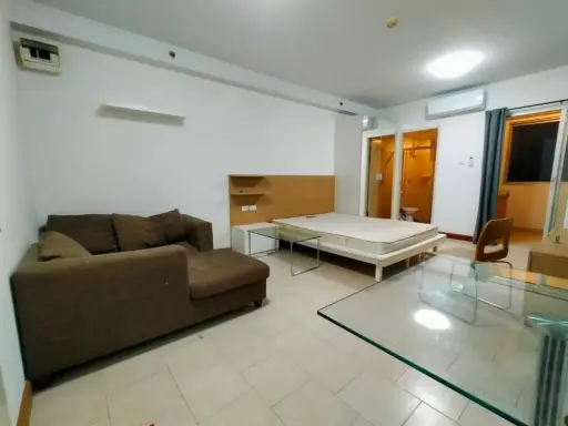 For rent, City Home Rattanathibet, 17th floor, BTS view, fully decorated room, just carry your bags and move in immediately. Book now.