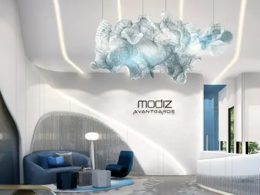 Condo down payment for sale, Modiz Avantgarde, Studio room, 1 bathroom, 19th floor, south balcony, not next to anyone, hurry and reserve.