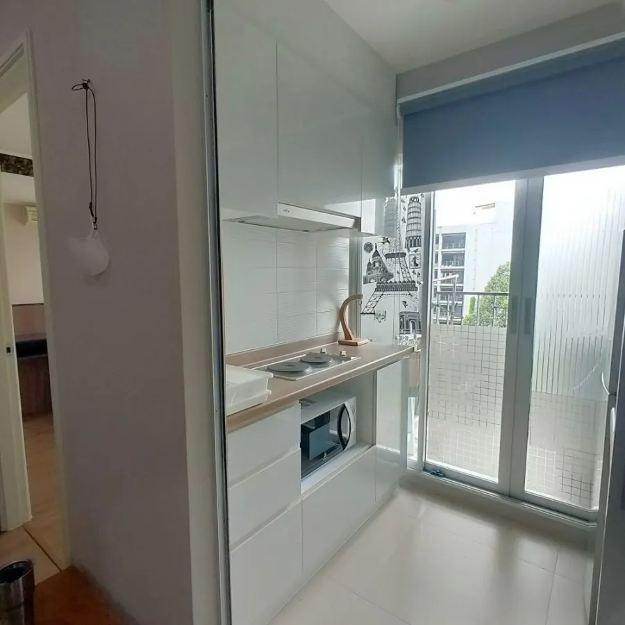 For sale, for rent, U Delight Rattanathibet, 6th floor, with wallpaper installed throughout. Whether you want to buy it as an investment or stay in it