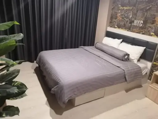For sale, for rent, Condo The Niche ID Rama 2, large room, 35 sq m, fully furnished, ready to move in, hurry and reserve now.