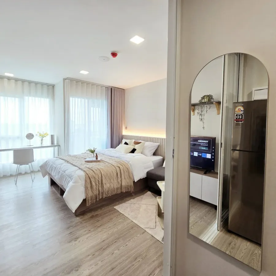 For rent: Kave Town Island, 6th floor, outside view, high view, comfortable for the eyes, beautiful room, fully furnished, book now.