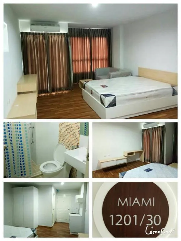 Condo for sale / rent, Miami Bang Pu, Building 1, 3rd floor, good atmosphere, close to the sea Ready to move in Hurry, hurry.